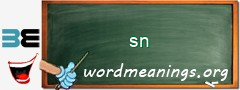 WordMeaning blackboard for sn